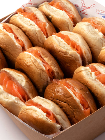 Smoked Salmon & Cream Cheese Platter - Plain Beigels (12 Servings)