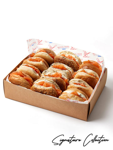 Smoked Salmon & Cream Cheese Platter - Plain & Seeded Beigels (12 Servings)